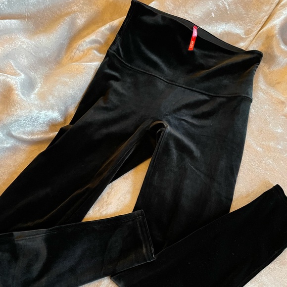 Spanx XL high waisted velvet stretch leggings-XL, NWOT - Picture 1 of 5